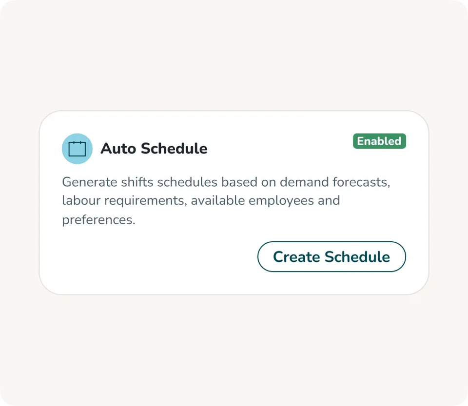 Build optimised schedules