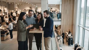 Frontline managers reviewing staffing on the retail floor
