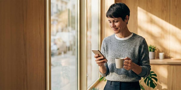 A manager finding available shifts during a coffee break