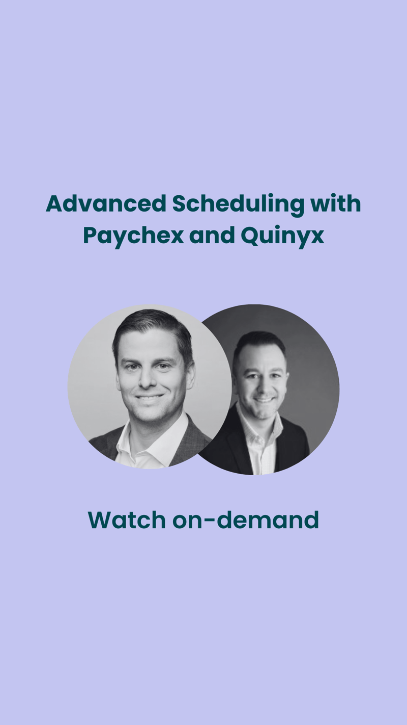 Quinyx + Paychex On-Demand
