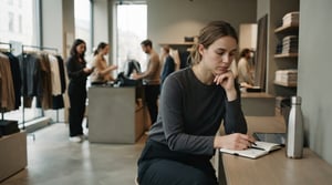 Tired employee at workplace