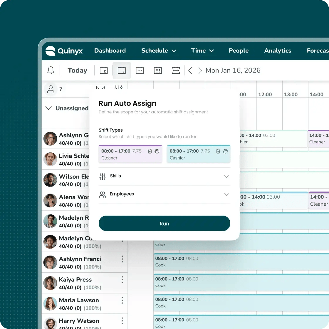 Automation that builds better schedules – instantly
